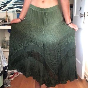 Green Hippie skirt